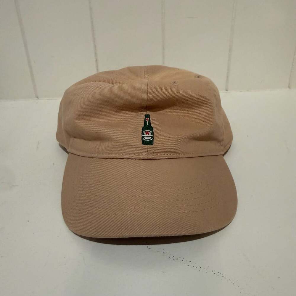 Heineken Beer Bottle Embroidered Tan Dad Hat Cap
